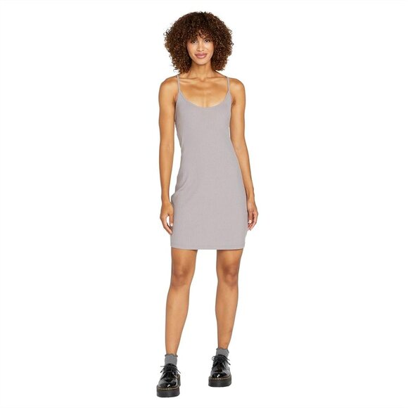 NWOT Small Volcom knit slip dress, Daze grey - Picture 7 of 9